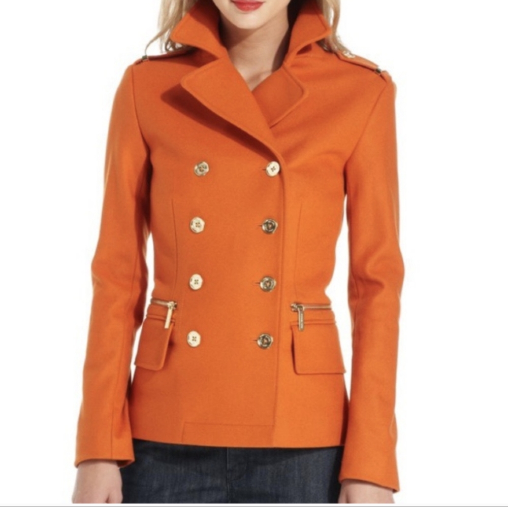 Michael Kors Orange Pea Coat